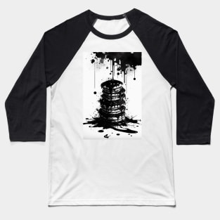 A Stack of Inky Pancakes Baseball T-Shirt